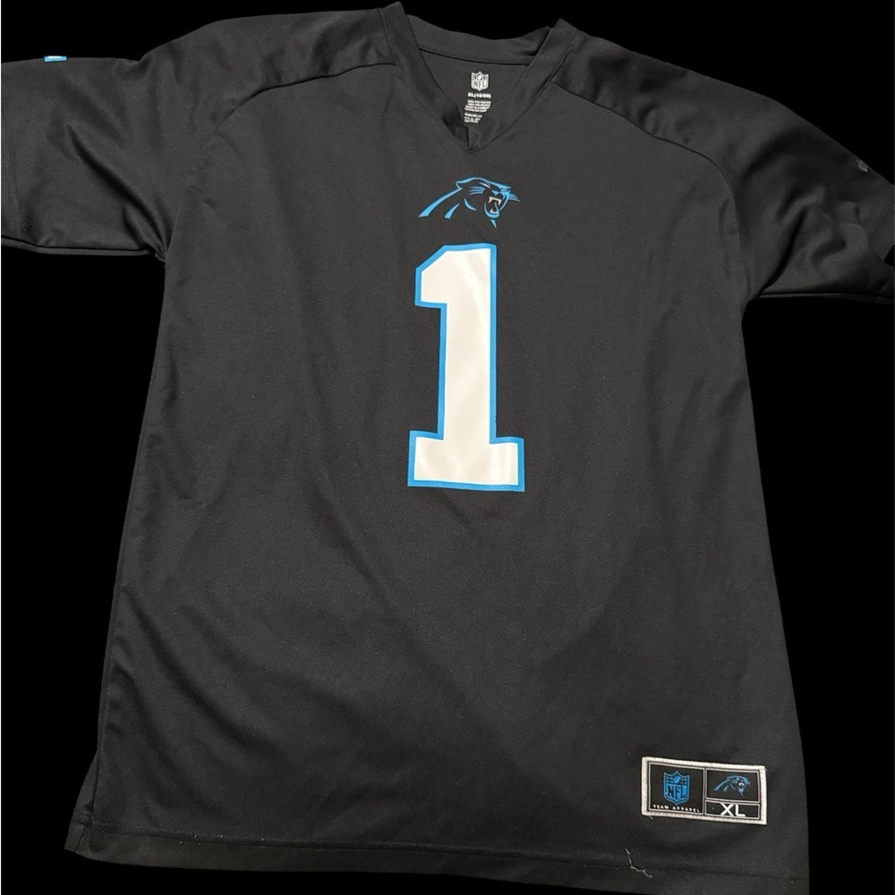 NFL Carolina Panthers Black and Blue Jersey